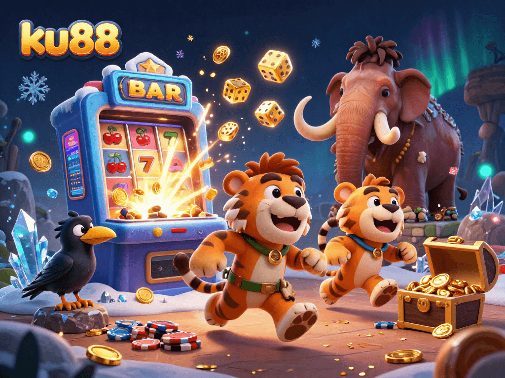 ku88 players enjoy a vibrant 3D casino experience with amazing slot machines, poker chips, and vibrant effects.