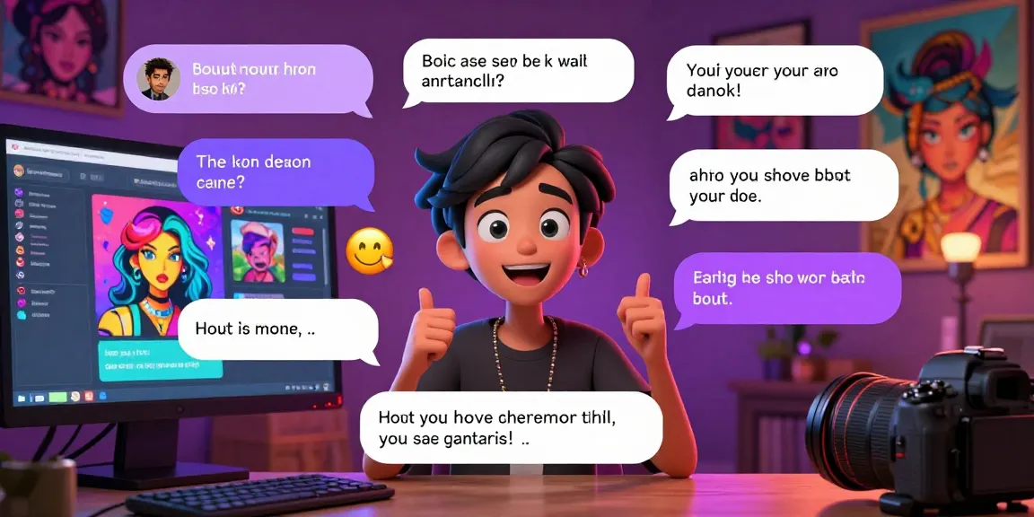 Interactive porn ai chat scene with animated avatar and playful dialogue.
