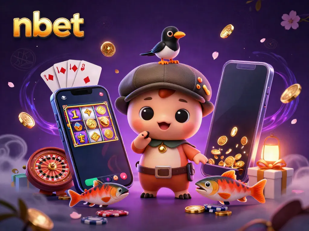 Experience exciting gaming with nbet, featuring playful characters and vibrant casino elements.