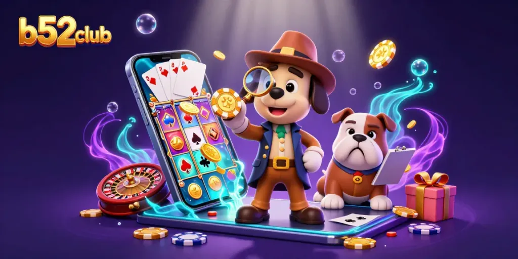 Engage in thrilling slots at b52club with a detective exploring treasures and clues!