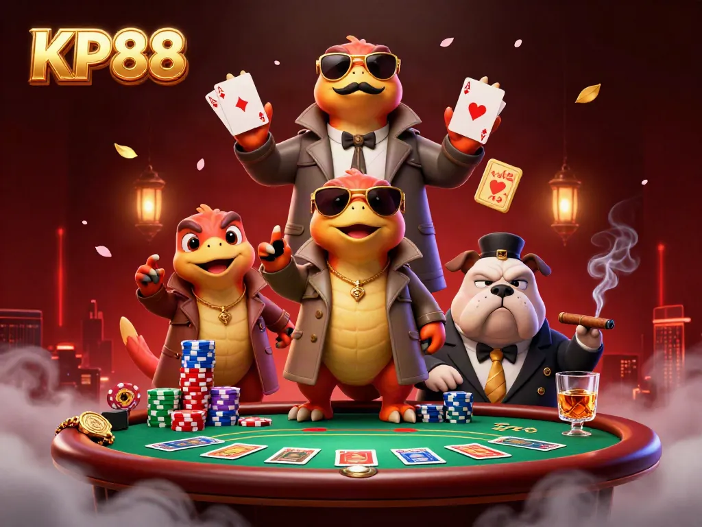 Raptors disguised as a tall person attempting to enter a VIP casino, KP88 representation.