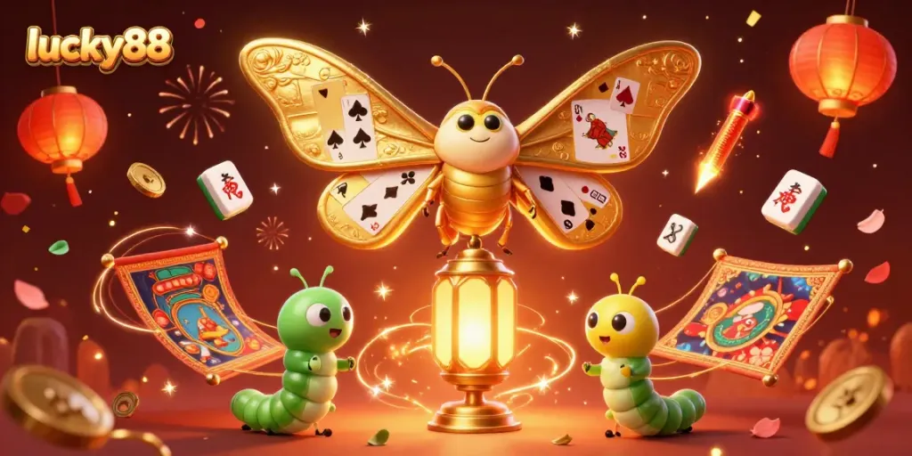 Experience the excitement of lucky88 with dazzling casino-themed elements and vibrant 3D imagery.