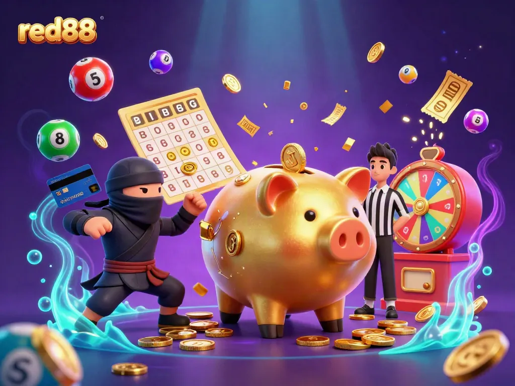 Experience exciting gameplay at red88 with animated characters and colorful casino elements.