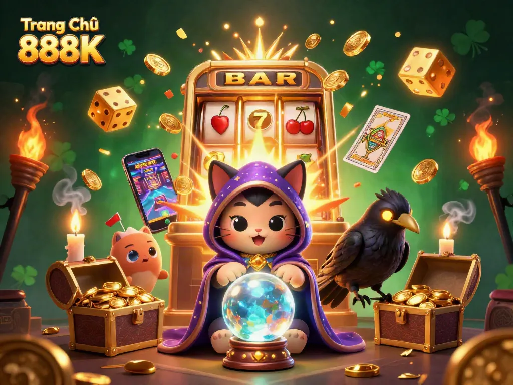 Engage with thrilling games at Trang Chủ 888K featuring a vibrant casino atmosphere.