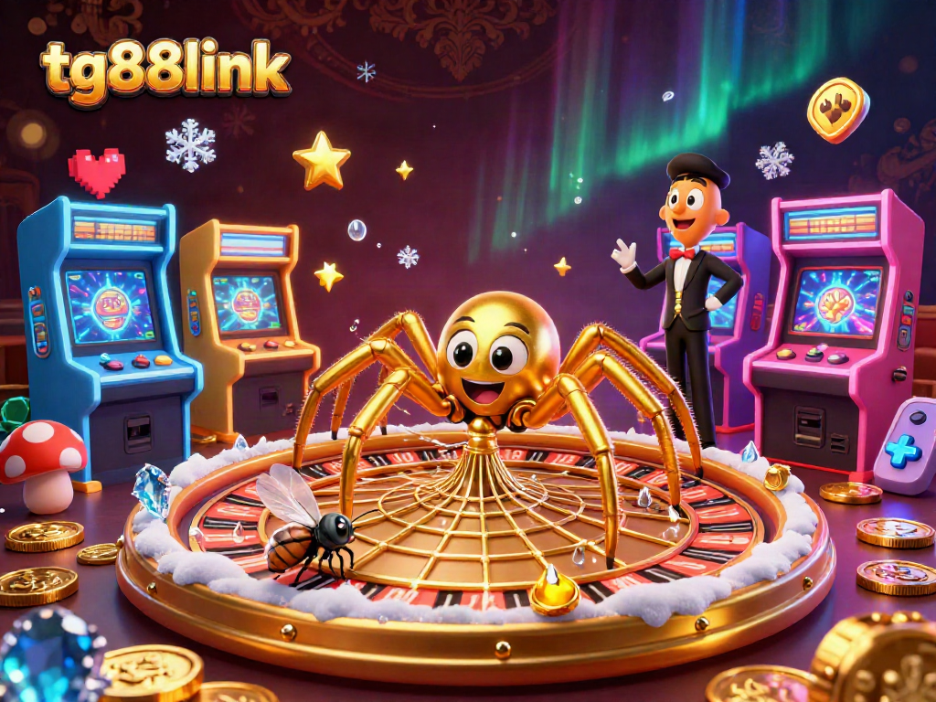 Experience excitement at tg88link with a vibrant 3D casino illustration showcasing betting action.