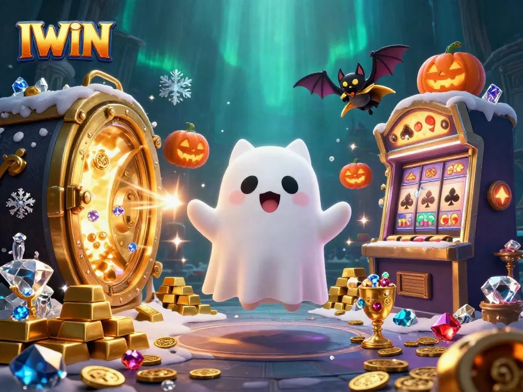 Experience thrilling IWIN casino action with playful fantasy characters and treasure elements.