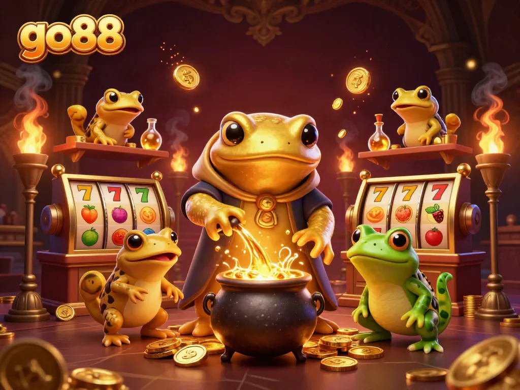 Experience the excitement of go88 slots with enchanting alchemical elements and golden treasures.